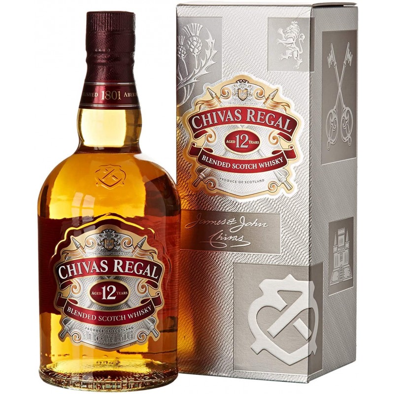 Trastornado Sabio pánico Whisky Chivas Regal 12 años Escocés de Mezcla - 70 cl